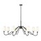 Z-Lite Gianna Chandelier, 8-Light, 60.25 In.W x 23.25 In.H, Matte Black/White 7509-8-60MB - alternate 1